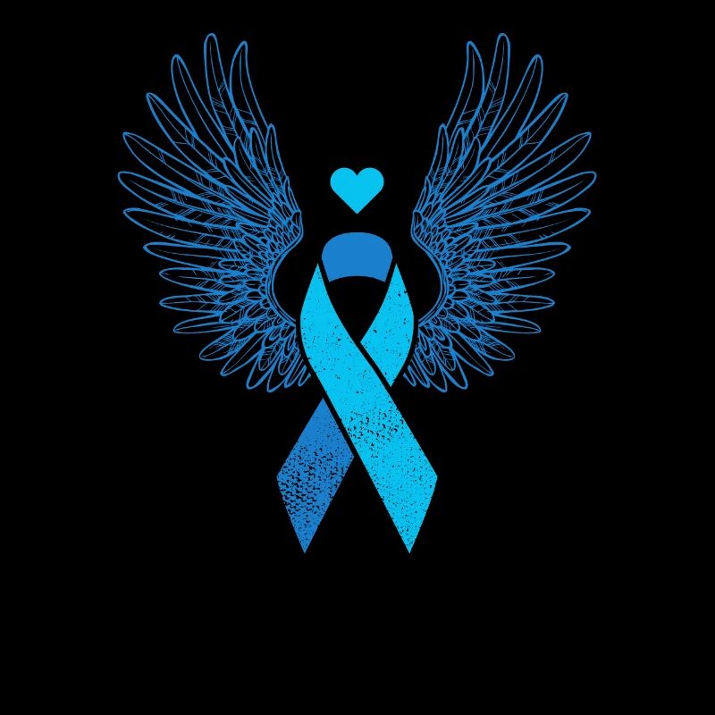Sensibilisation ailé de cancer de la prostate de ruban bleu clair