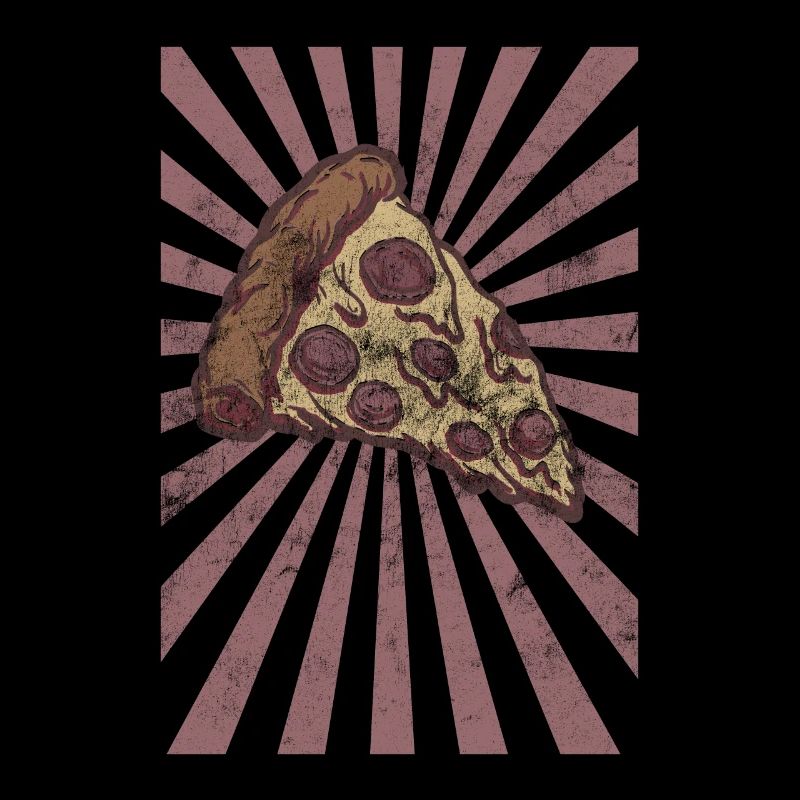 Cool Vintage Pepperoni Pizza Slice