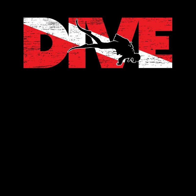 Diving flag diver diving