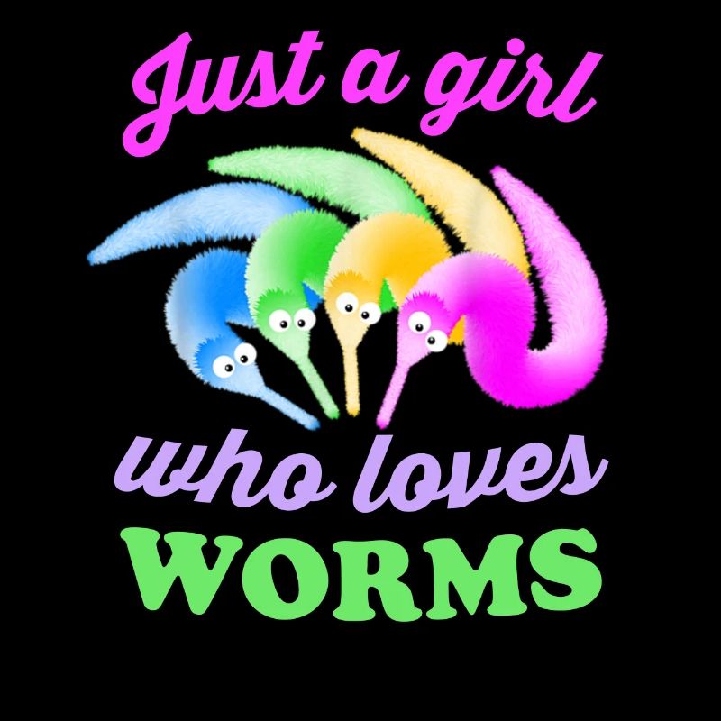 Wurm auf einer Schnur nur ein Mädchen, das Worms liebt