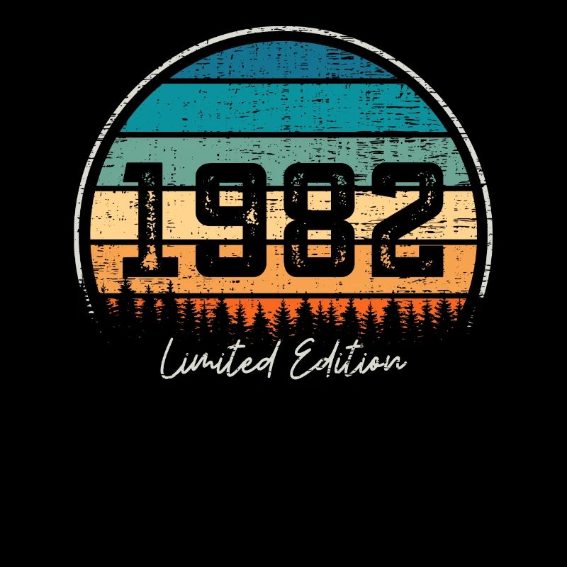 Vintage 1982 édition limitée rétro coucher de soleil
