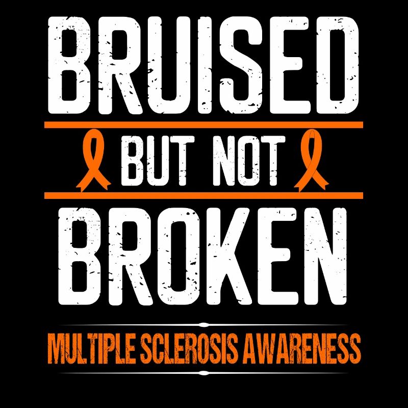 Multiple Sclerosis Awareness Ribbon not Broken MS