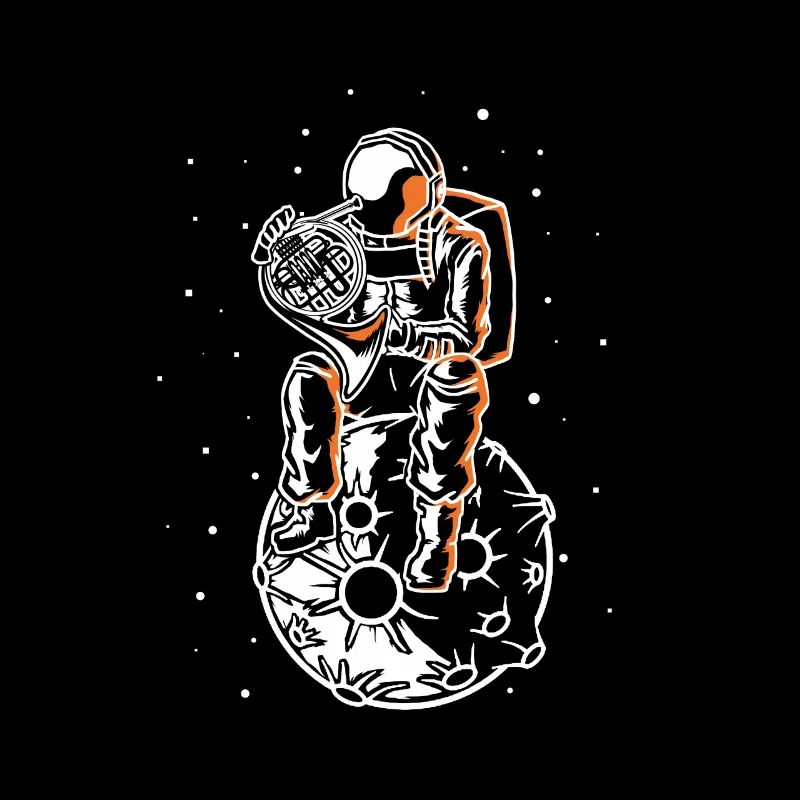 Astronaute Dans Space Marching Band Funny French