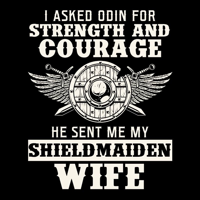 Ehefrau Schild Stärke Courage