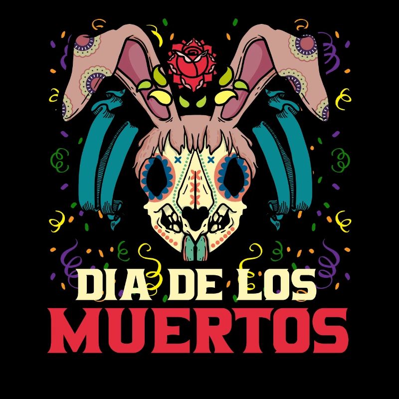 Dia De Los Muertos Sugar Skull Rabbit