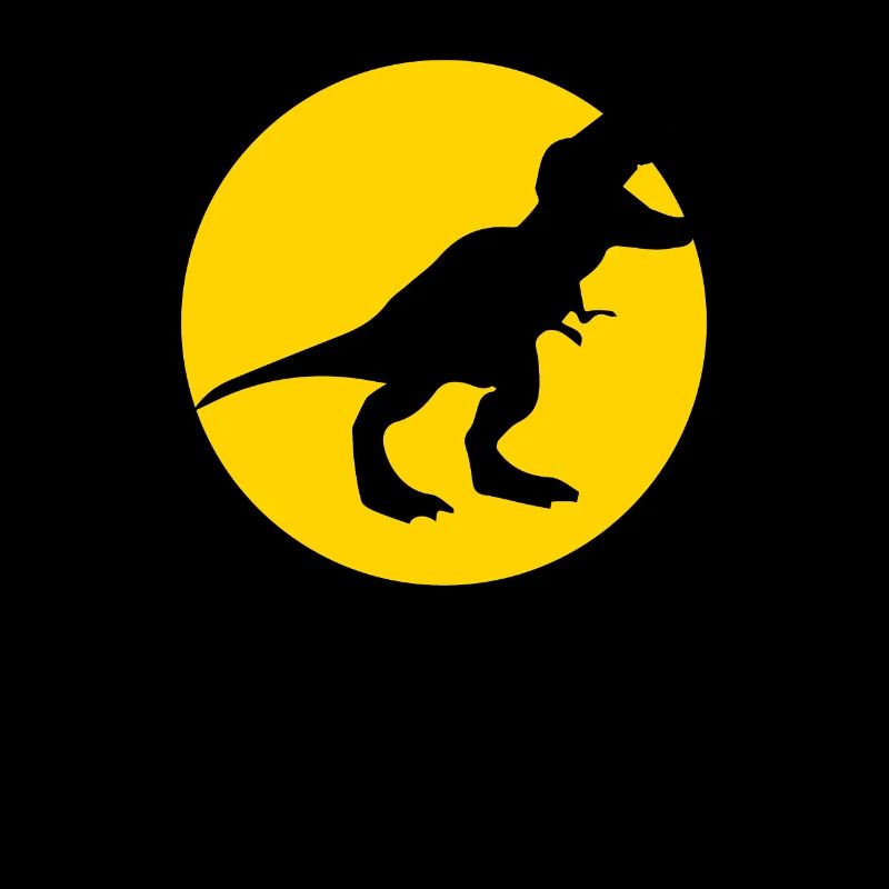 dinosaur and moon