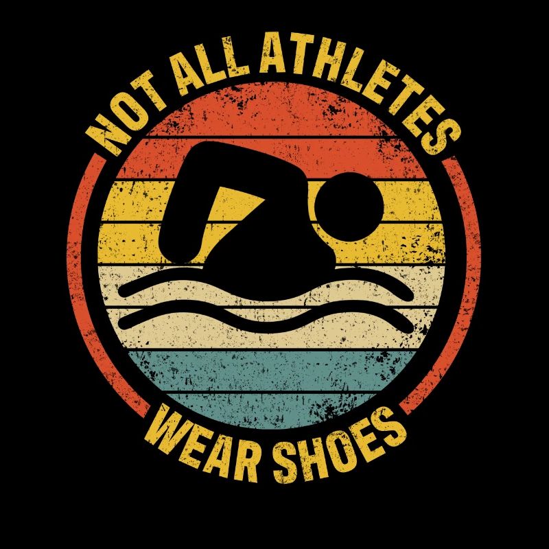 Tous les athlètes ne portent pas de chaussures Nageur Natation