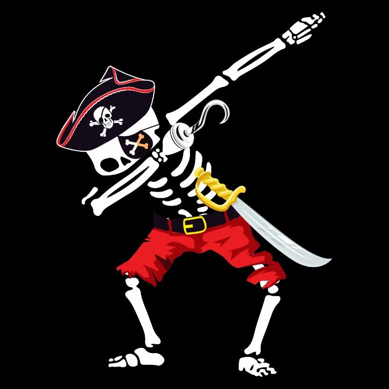 Skeleton Pirate Gift Dabbing Funny Halloween