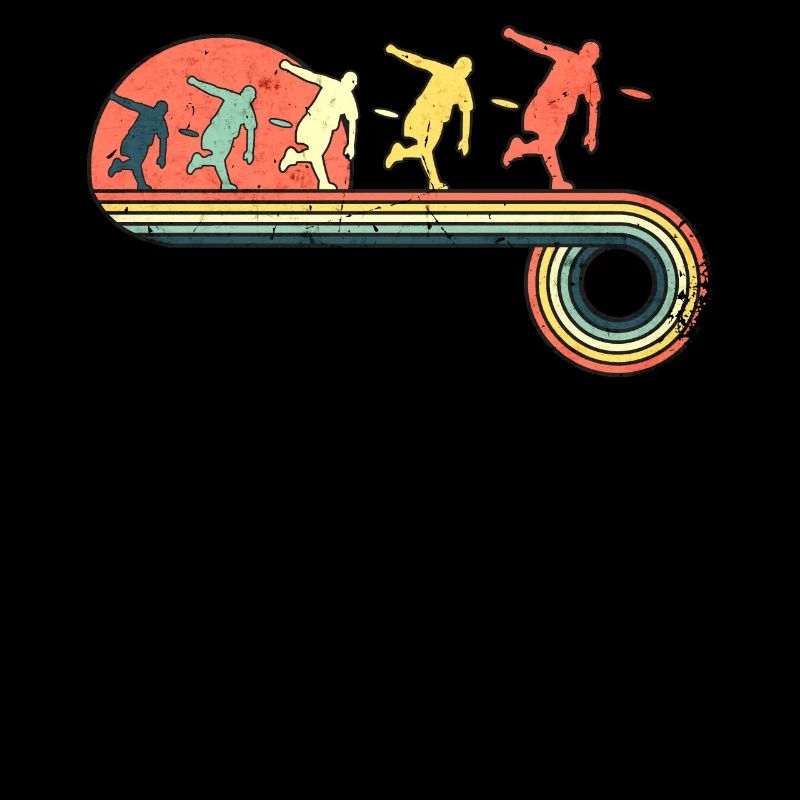 Frisbee Throw Ultimate Disc Golf Retro Vintage