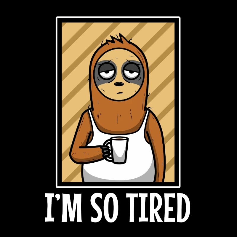 Faultier müde schlafen - Im so tired