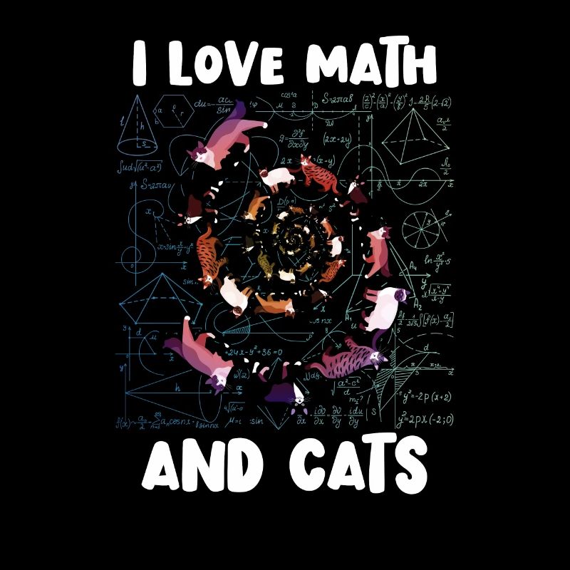 Math Kitty Cat I Love Math And Cats Mathematics
