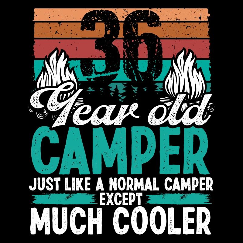 36 Year Old Camper Scouting Camping 36 Birthday