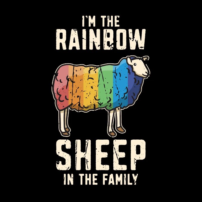 Ich bin das Regenbogenschaf in der Familie -