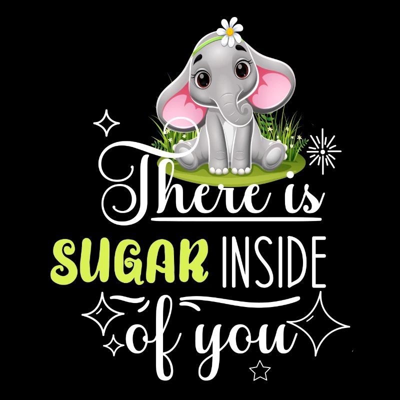 Elefant Zuckersüss Spruch Mädchen Babyspruch