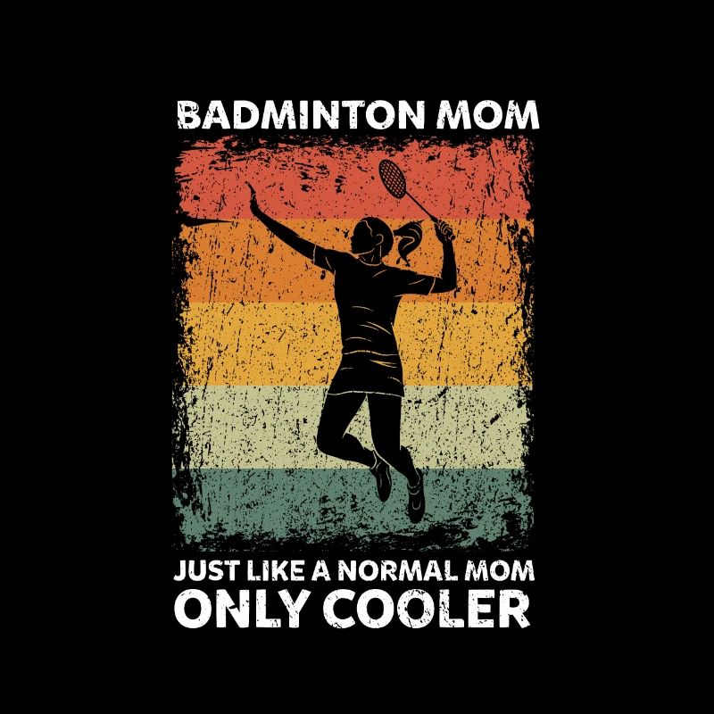 Retro Badminton Mom Federball Muttertag Mama