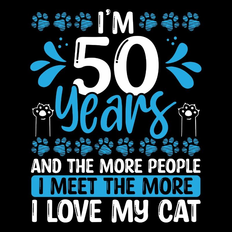 Chat de 50 ans Papa Chat 50e anniversaire Chaton Amoureux