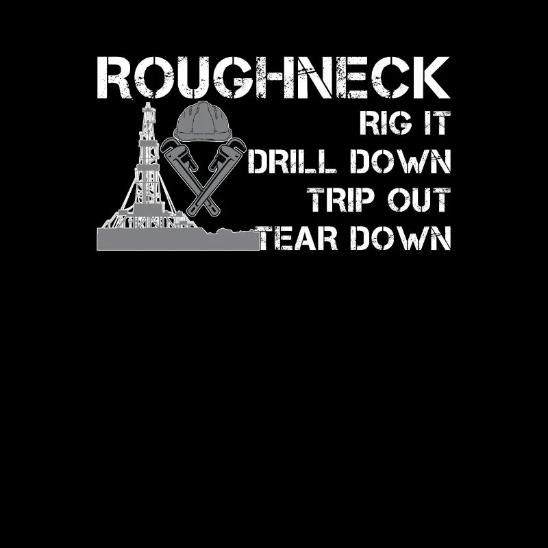 Rig Up Drill Down Trip Out Roughneck Worker Worker