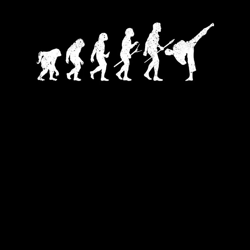 Karate Evolution des Menschen Lustig Kampfsportler
