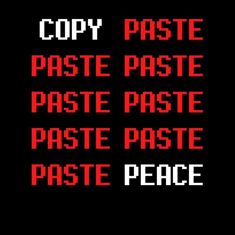 COPY PASTE PEACE informatique informaticien paix