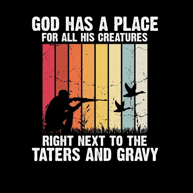 Drôle de conception de chasse au canard Hunter Hunting Duck Design