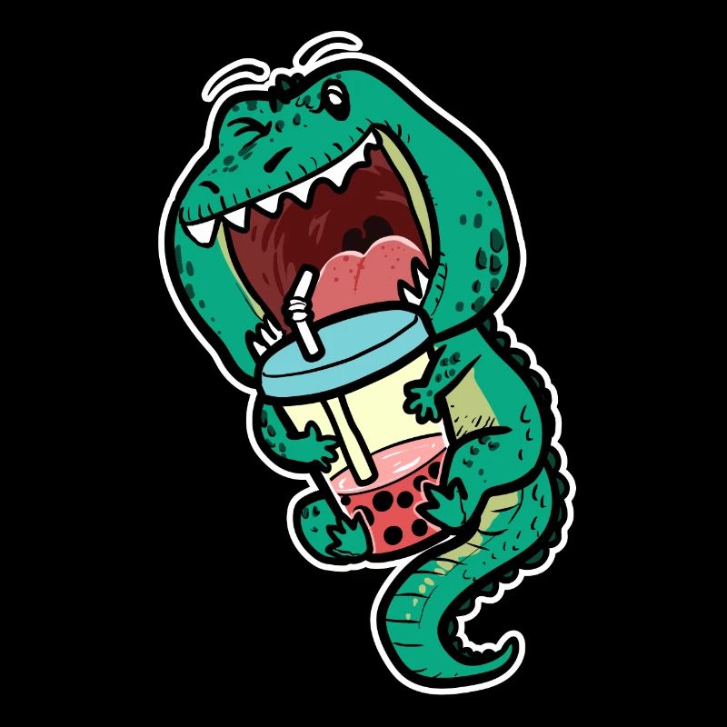 T-Rex Bubble Tea Dino Fan Eistee Saurier