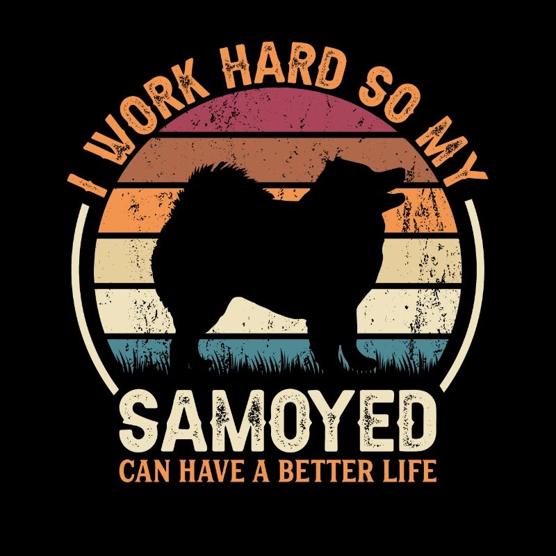 Hart Arbeiten - Retro Samoyed
