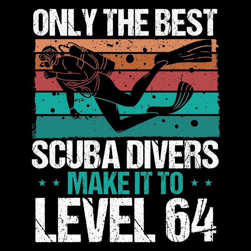 64 Scuba Diving Level 64 Year Diver Snorkeling