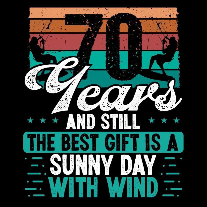 Kitesurfeur de 70 ans Kitesurfing 70 Anniversaire