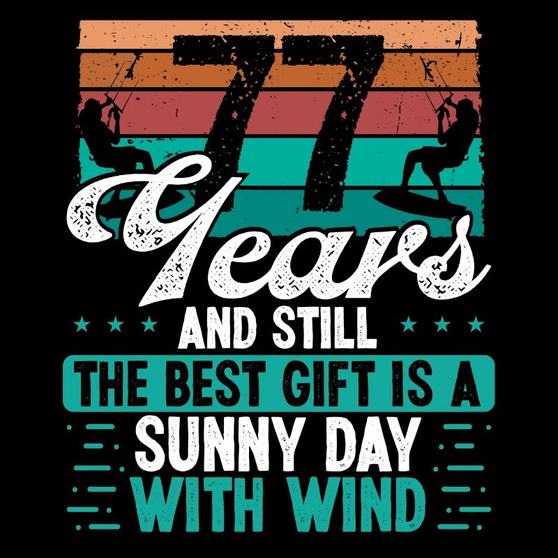 Kitesurfeur de 77 ans Kitesurfing 77 Anniversaire