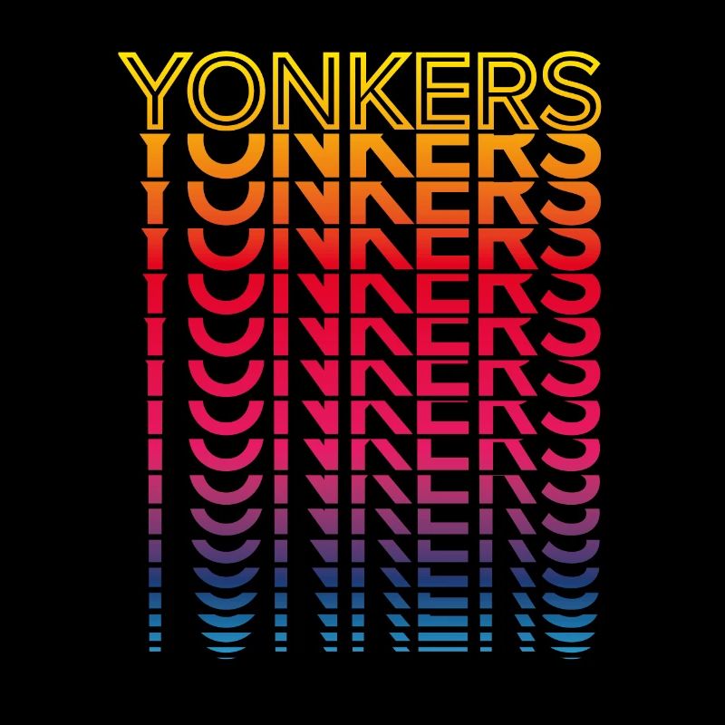 Retro Nostalgic USA City - Rainbow Yonkers