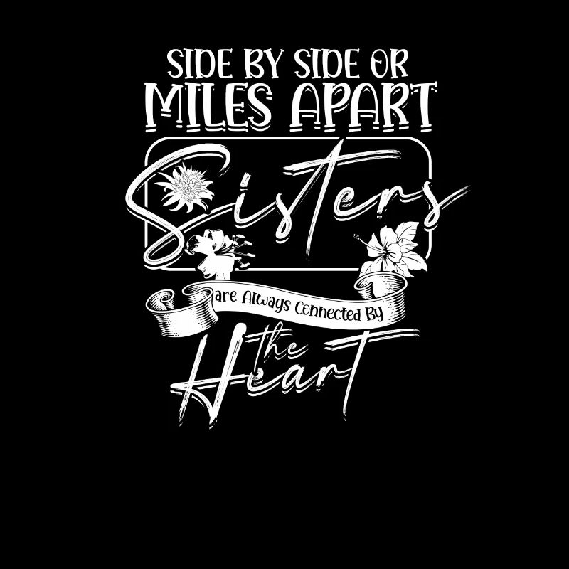 Side By Side Or Miles Apart Sisters are Always