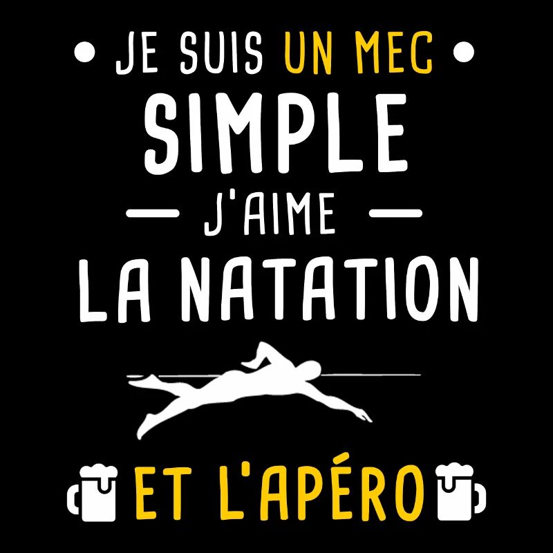 mec simple natation nageur et apéro