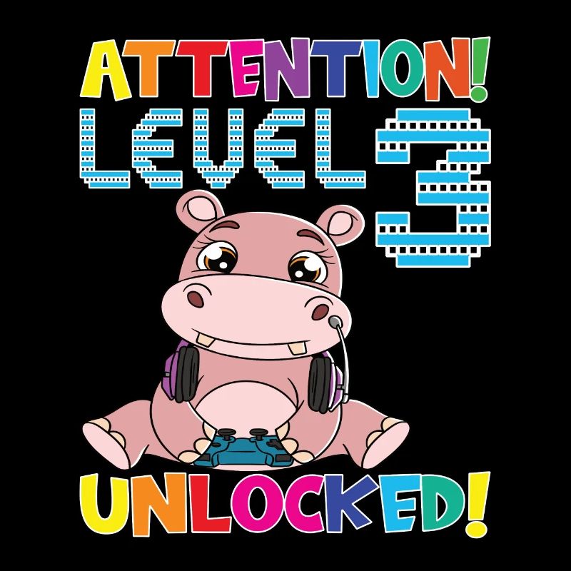 Level 3 Unlocked Gaming Birthday