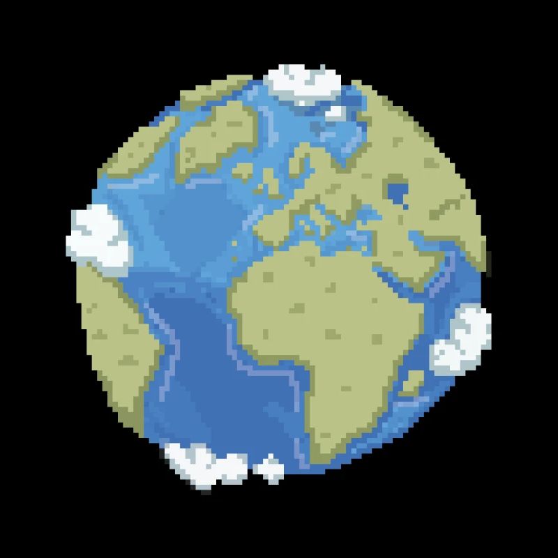 Retro Pixel Erde