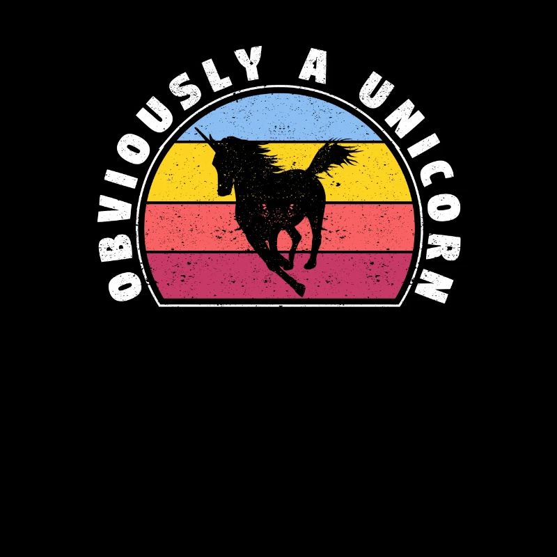 Offensichtlich ein Einhorn Lustiges Pferd