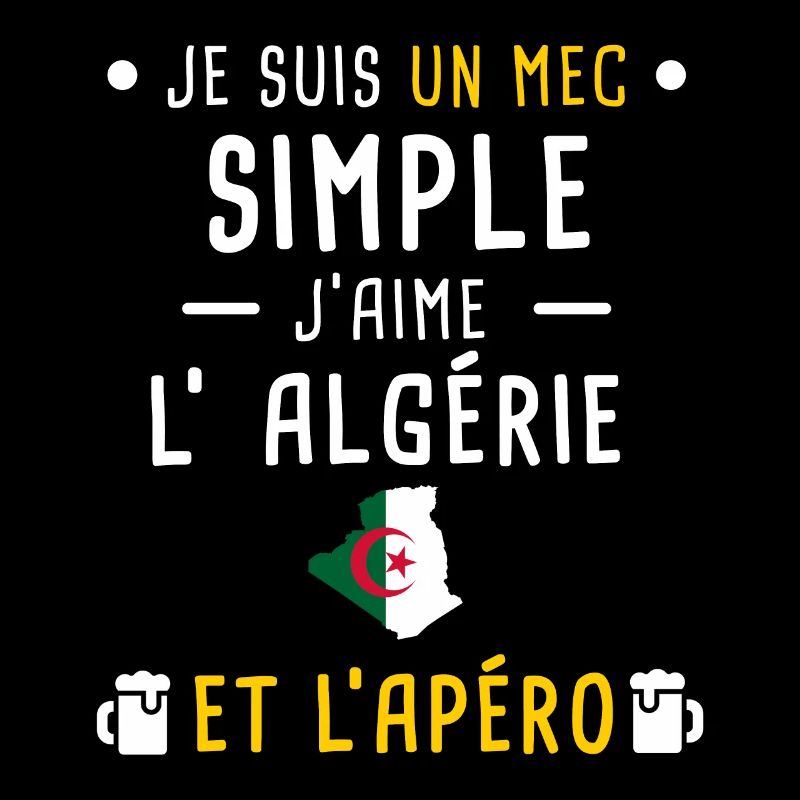 algérie dz drapeau apéro mec simple