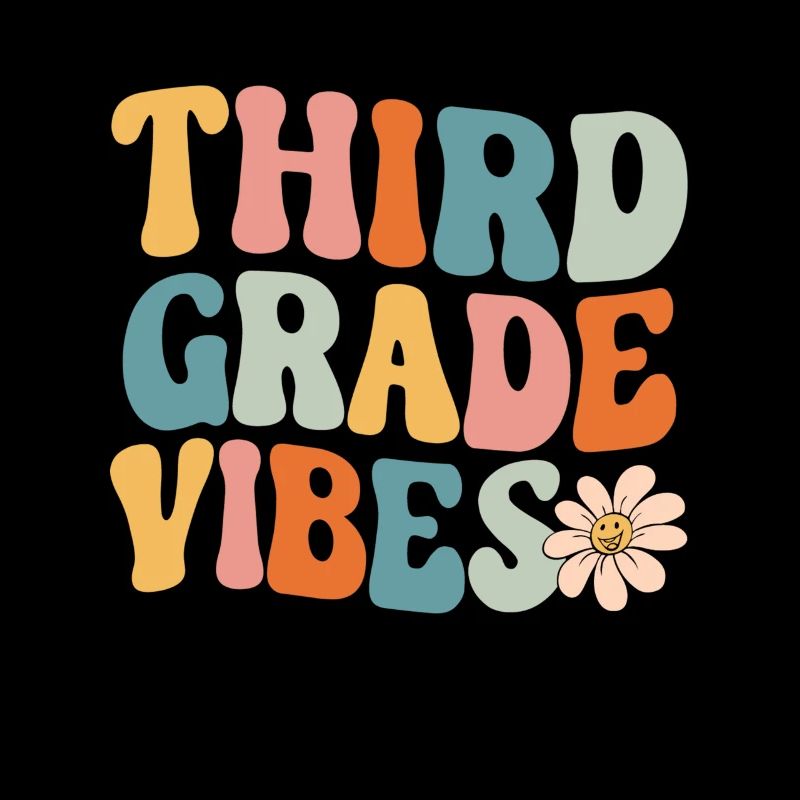 Third Grade Vibes 3rd Grade Retro Back To School