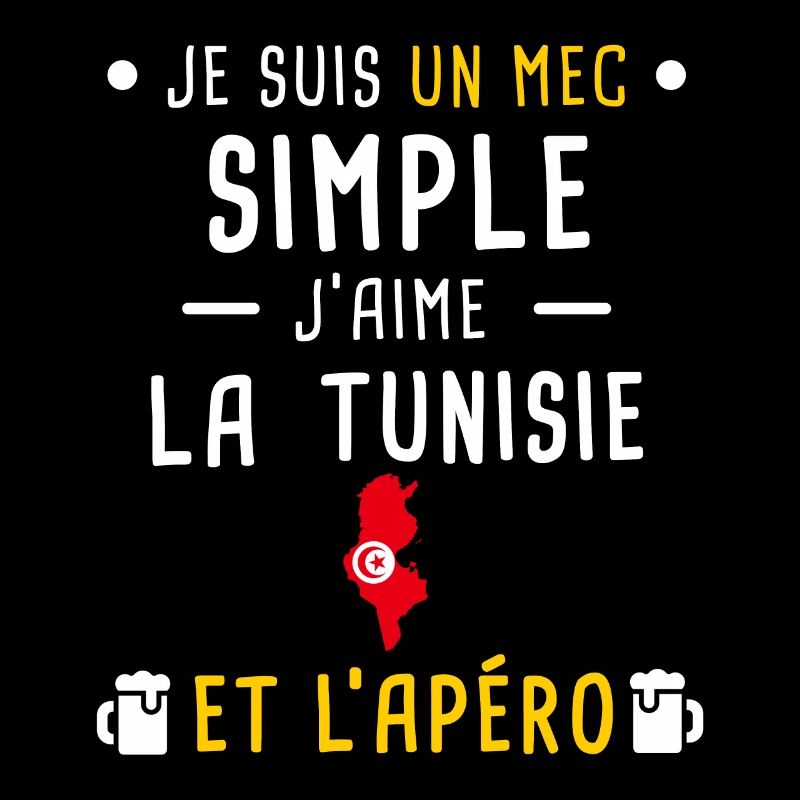 tunisie drapeau apéro mec simple