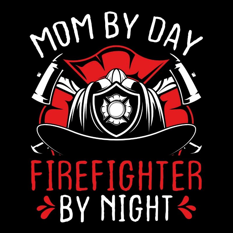 Night Shift Firefighter Mom Mothers Day Firemen