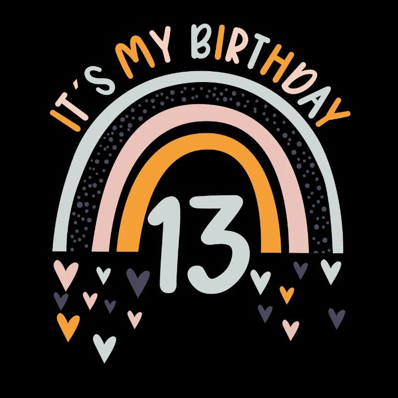13 years old Rainbow Rainbow 13th birthday