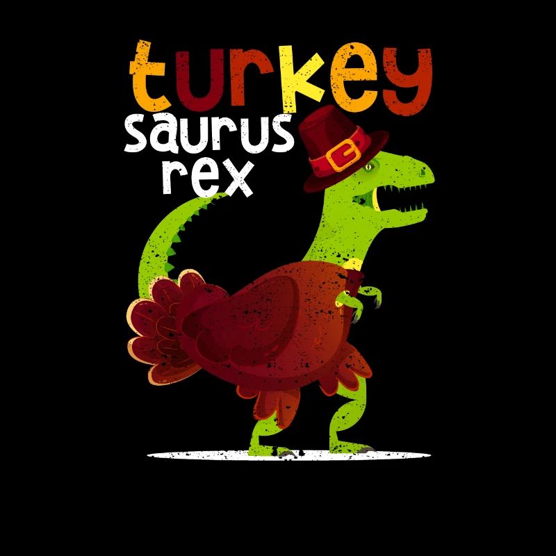 Dinosaur Thanksgiving Turkey Saurus Rex Pilgrim