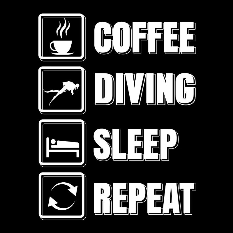 Coffee Diving Sleep Repeat Awesome Diver Present