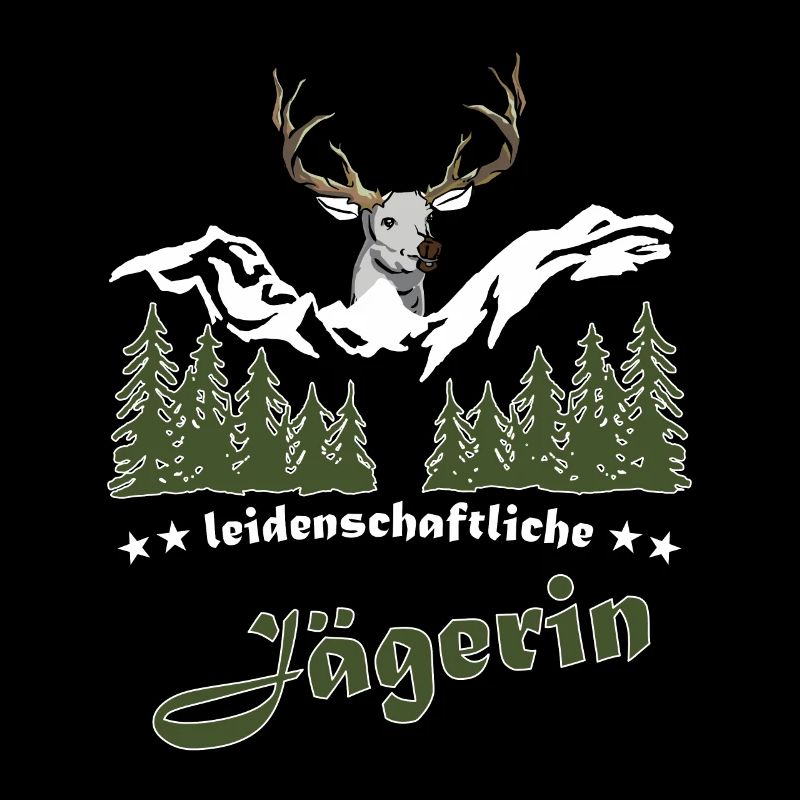 Jägerin Spruch Jagd Hirsch Geschenkidee