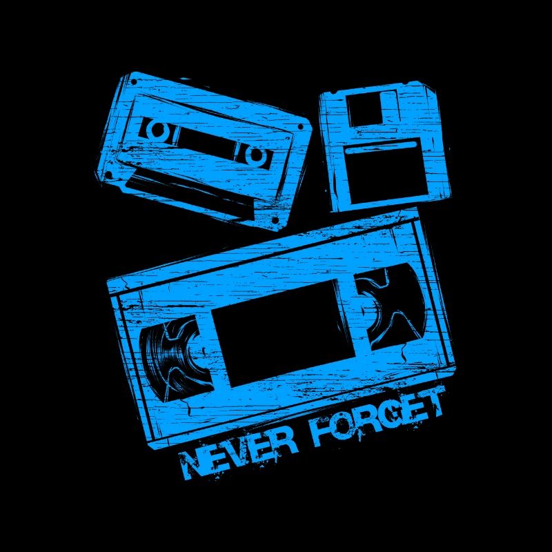 Never Forget Retro Cassette Tape Video Tape