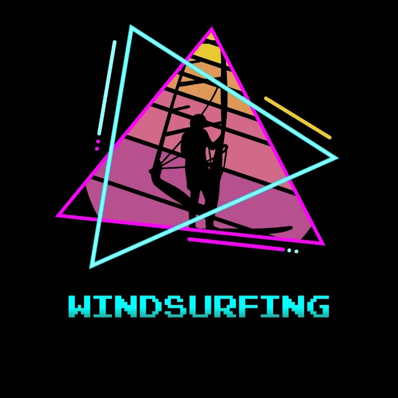 Windsurfer rétro vintage classique planche à voile