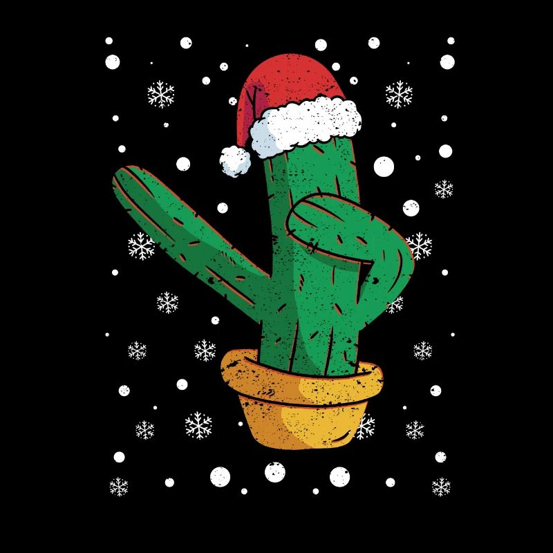 Dabbing Cactus Weihnachtsmann Mütze Weihnachten