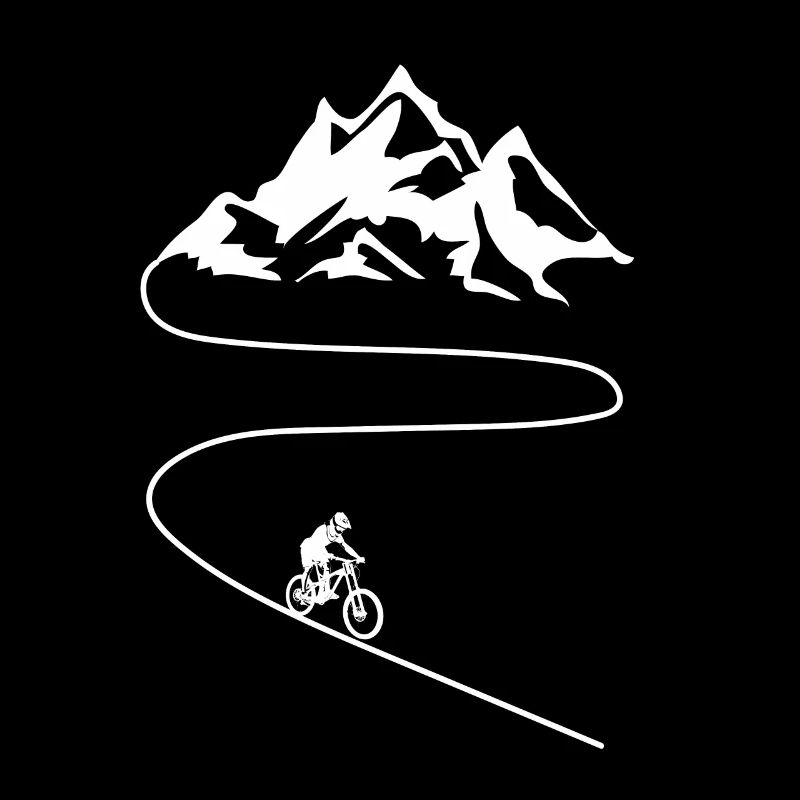 Mountainbiker Cycling Downhill