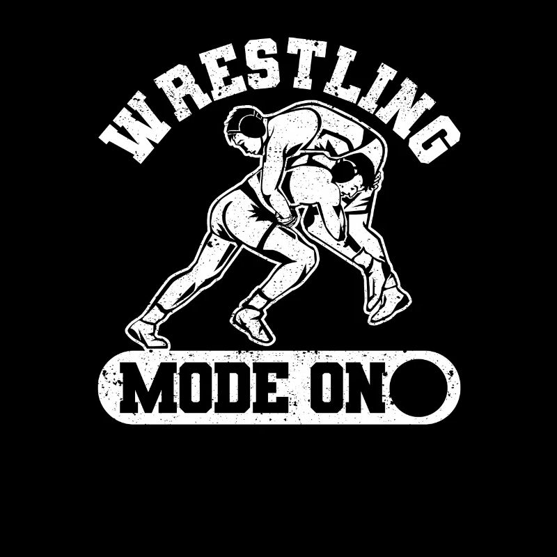 Wrestling mode on funny hobby wrestler fan