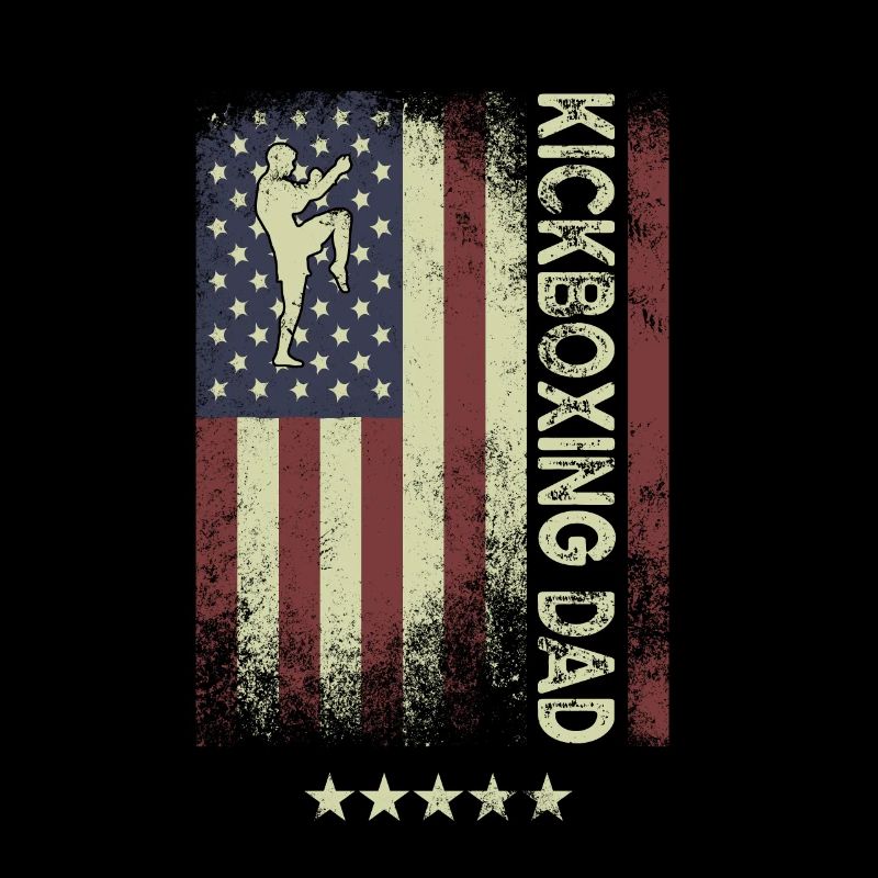 American Flag - Kickboxing Father