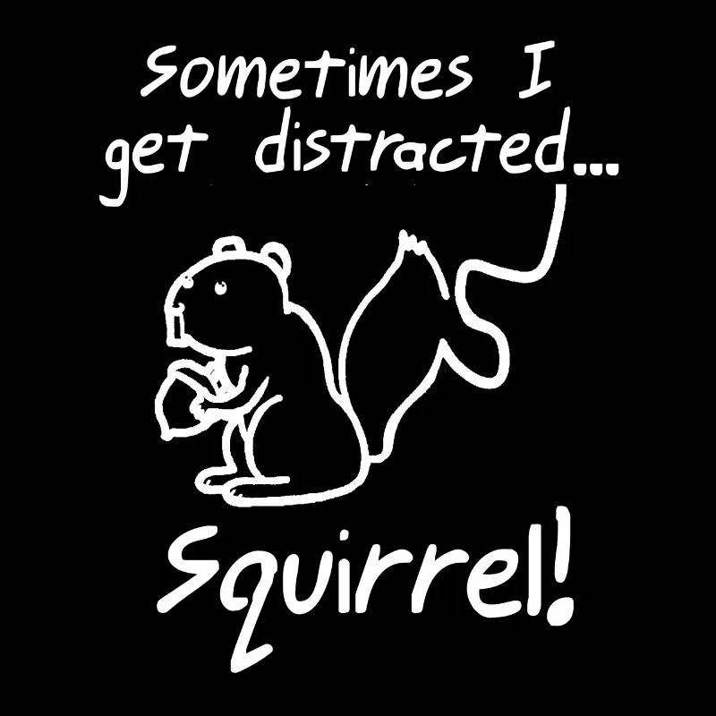 Sometimes I Get Distracted Squirrel! Funny Animals